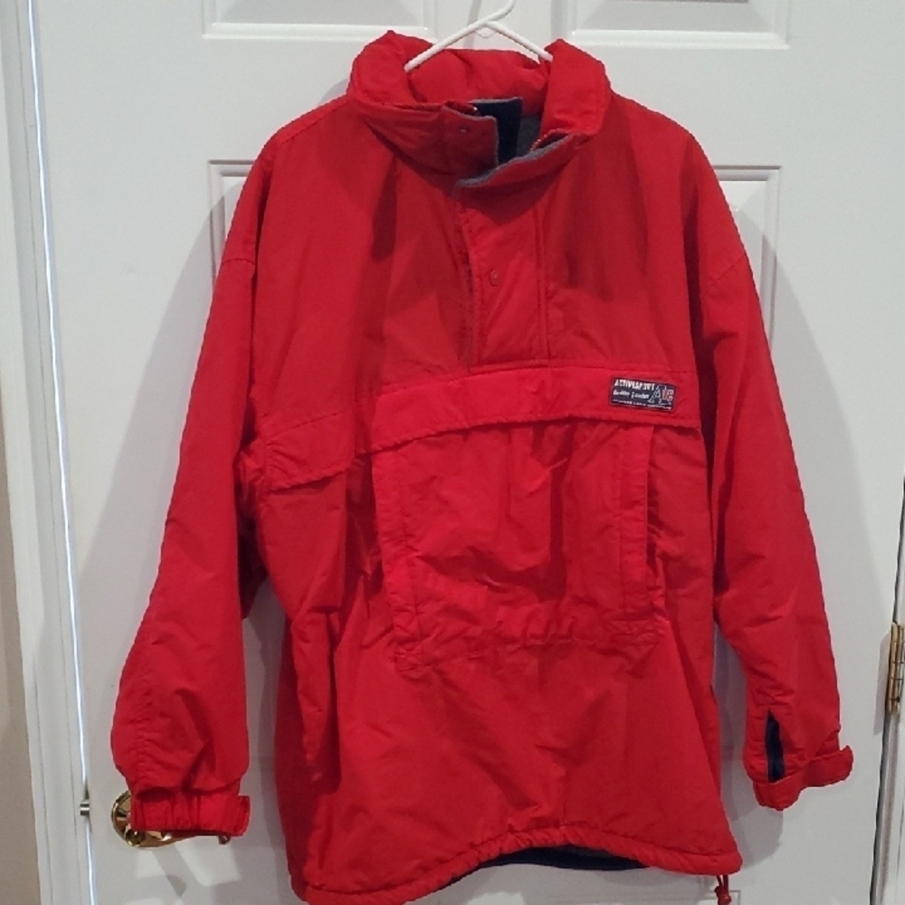 American Eagle Outfitters Red ActiveSport Pullover Jacket Kangaroo Pouch MEDIUM